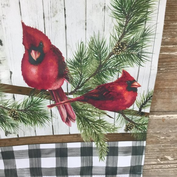 Male Cardinal Winter Garden Flag - Picture 6 of 7